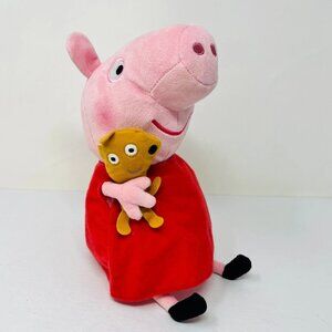 Ty Beanie Buddy PEPPA PIG with Teddy Bear 8" Tall Plush 2015